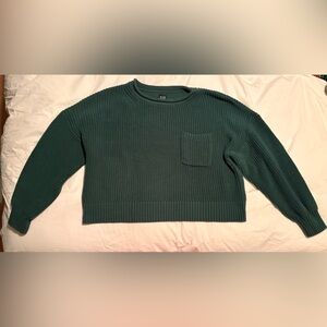 Cotton cropped sweater
